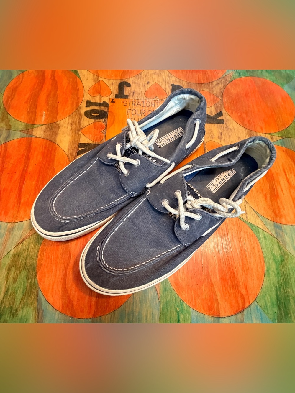 Mens Sperry Hal Yard 2-Eye Grayish Blue Boat Shoes Coastal Size 11 M 0777914 Top